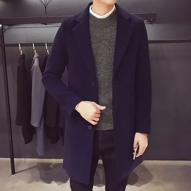 Slim Fit Wool Overcoat