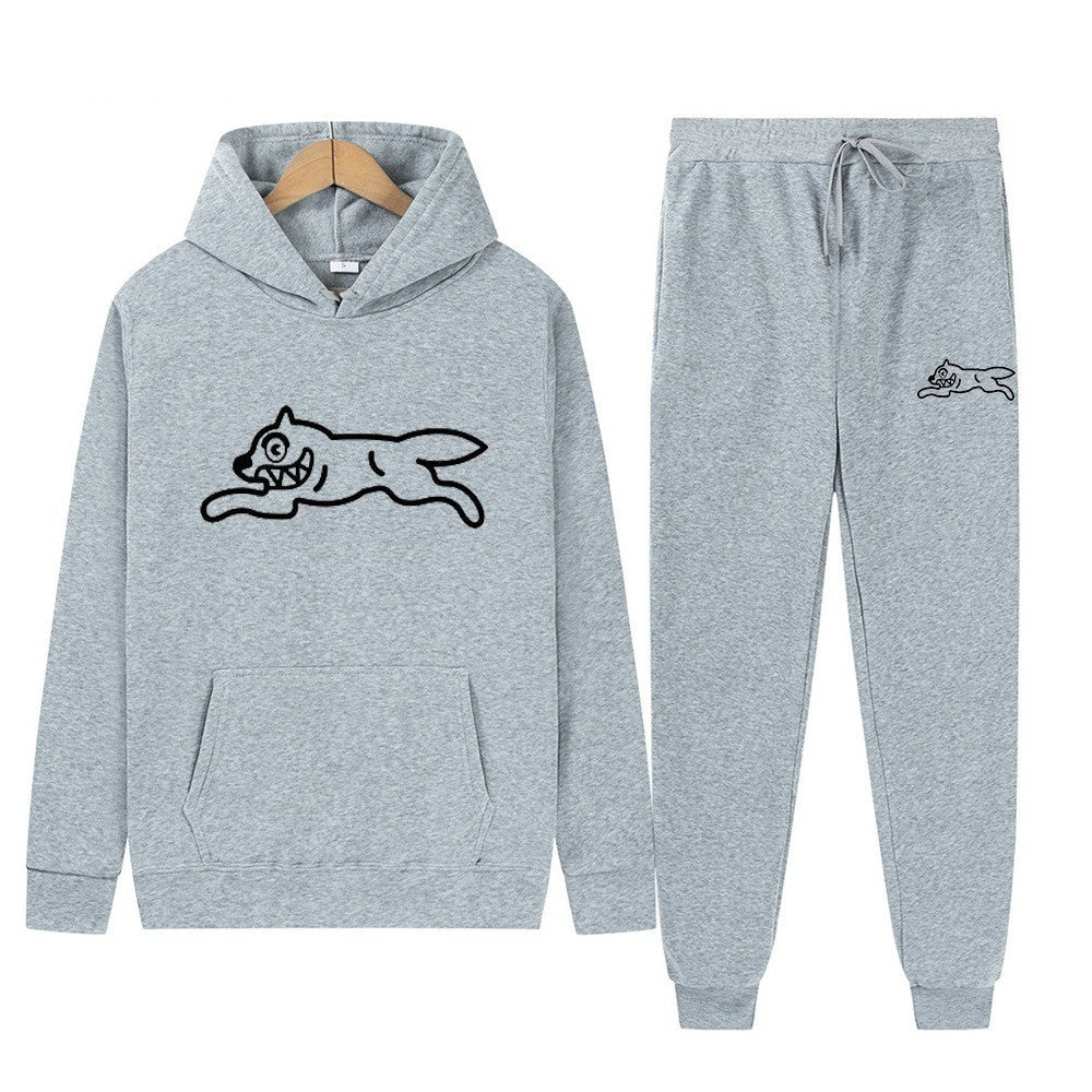 Graphic Print Fleece Hoodie & Jogger Set