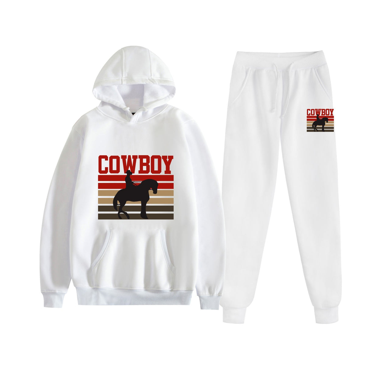 Graphic Print Unisex Hoodie Tracksuit Set