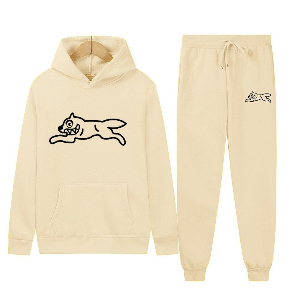 Graphic Print Fleece Hoodie & Jogger Set