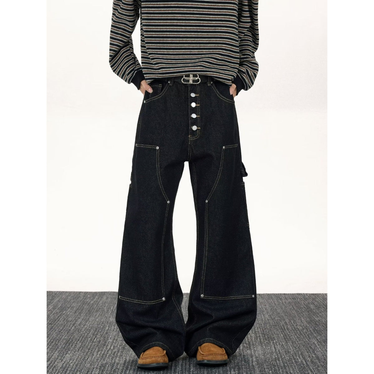 Vintage Casual Loose Straight Leg Jeans