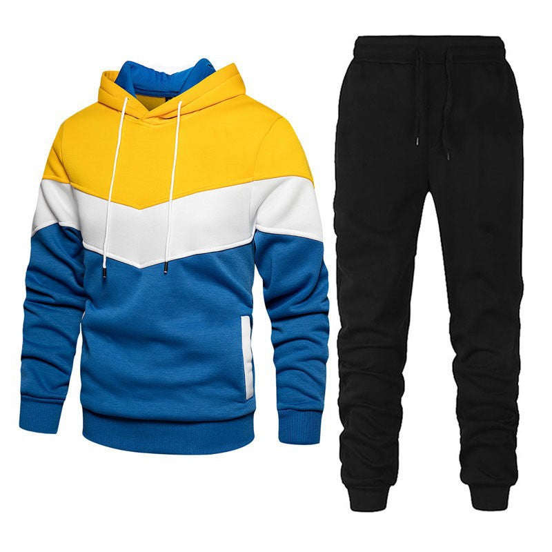 Hooded Sweatshirt & Tracksuit Two-Piece Set