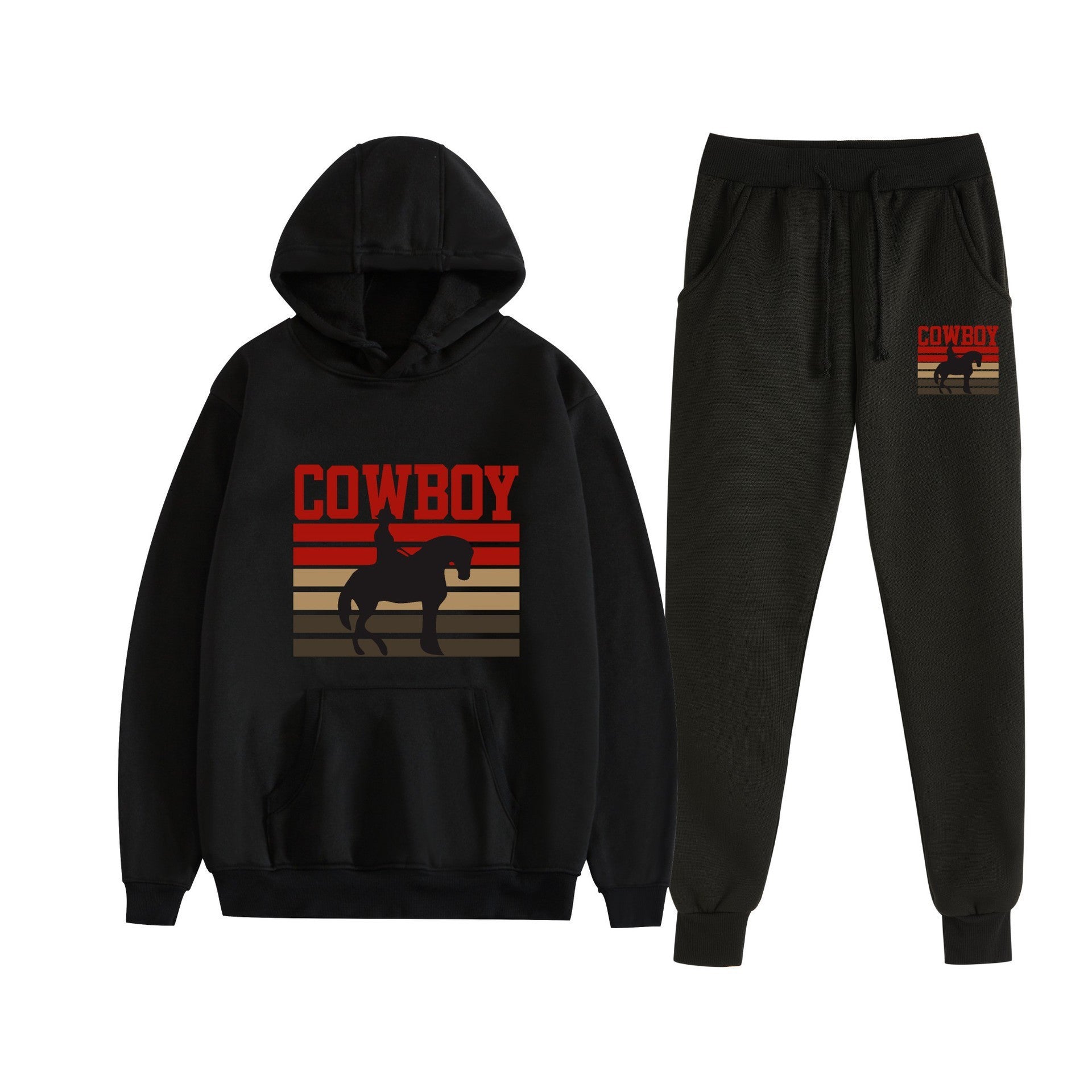 Graphic Print Unisex Hoodie Tracksuit Set