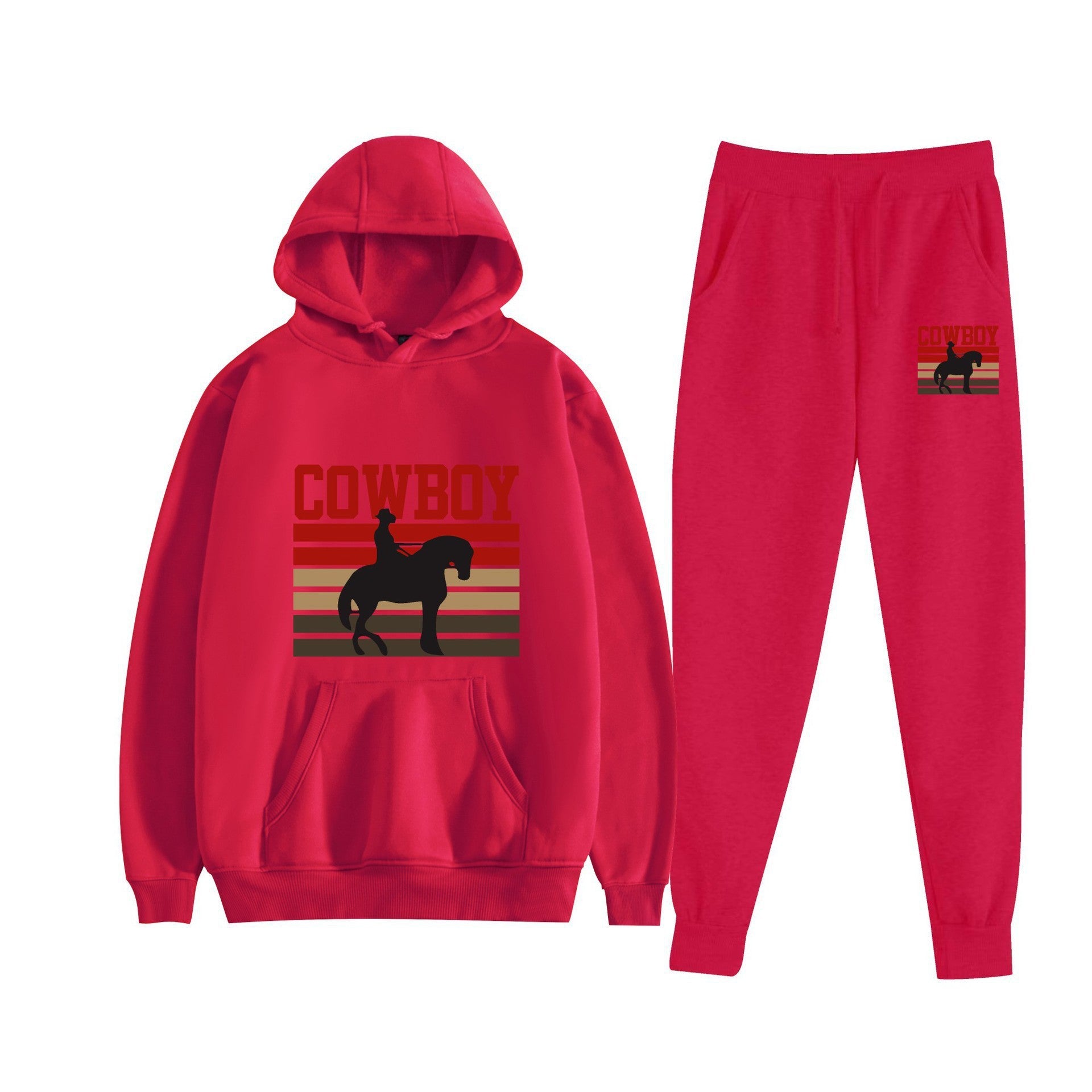 Graphic Print Unisex Hoodie Tracksuit Set
