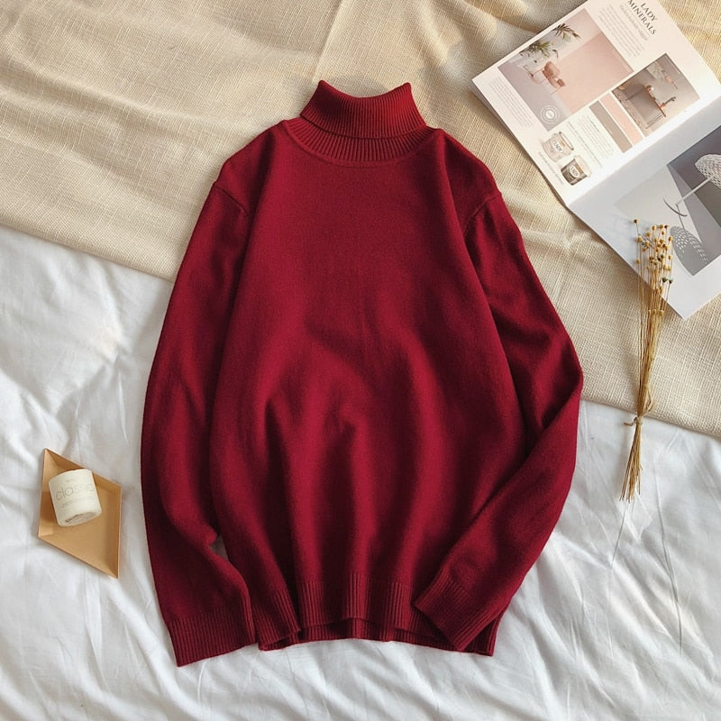 Classic Turtleneck Knit Jumper