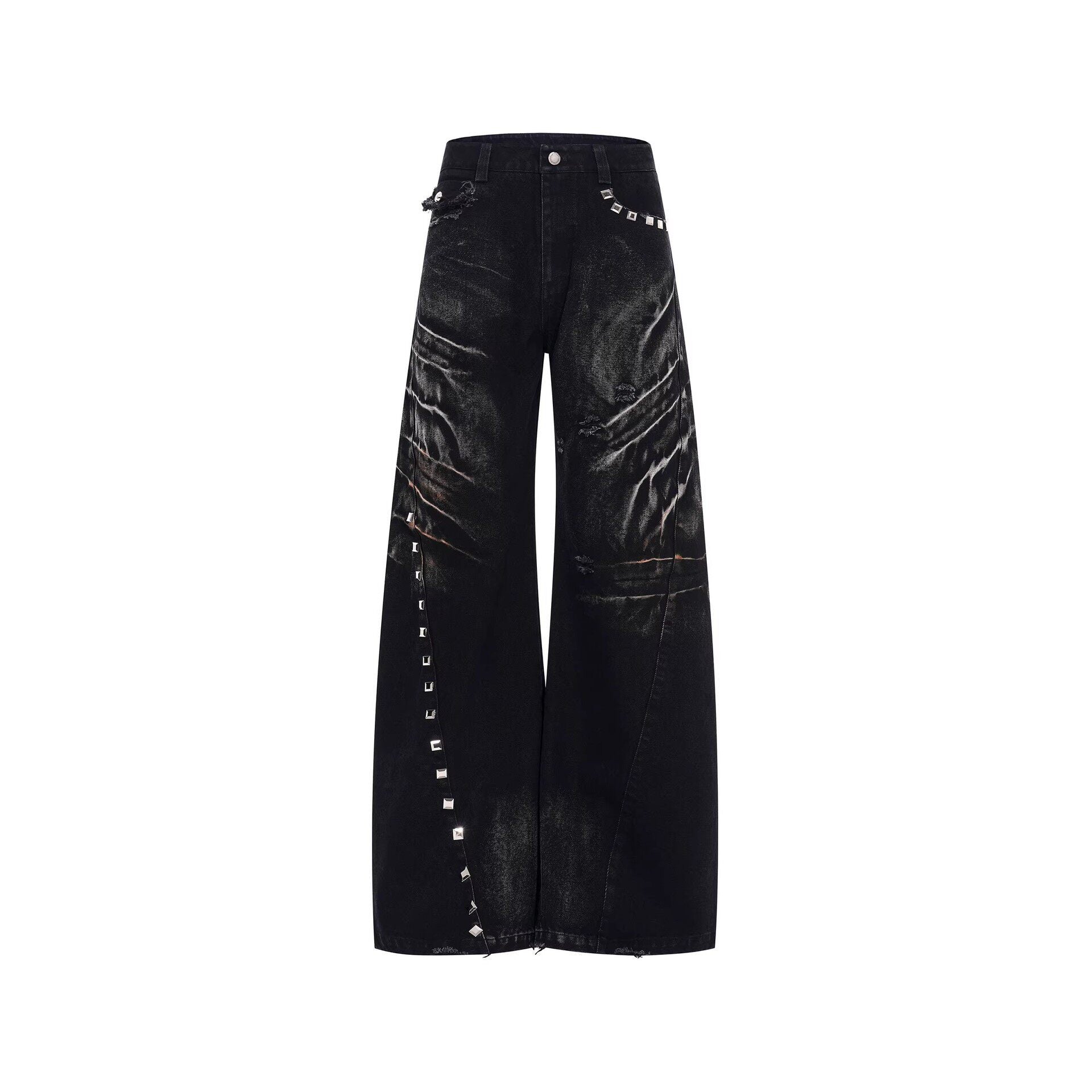 Washed Distressed Vintage Loose Fit Jeans