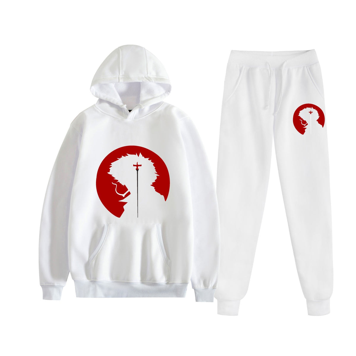 Graphic Print Unisex Hoodie Tracksuit Set