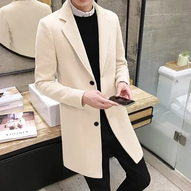 Slim Fit Wool Overcoat