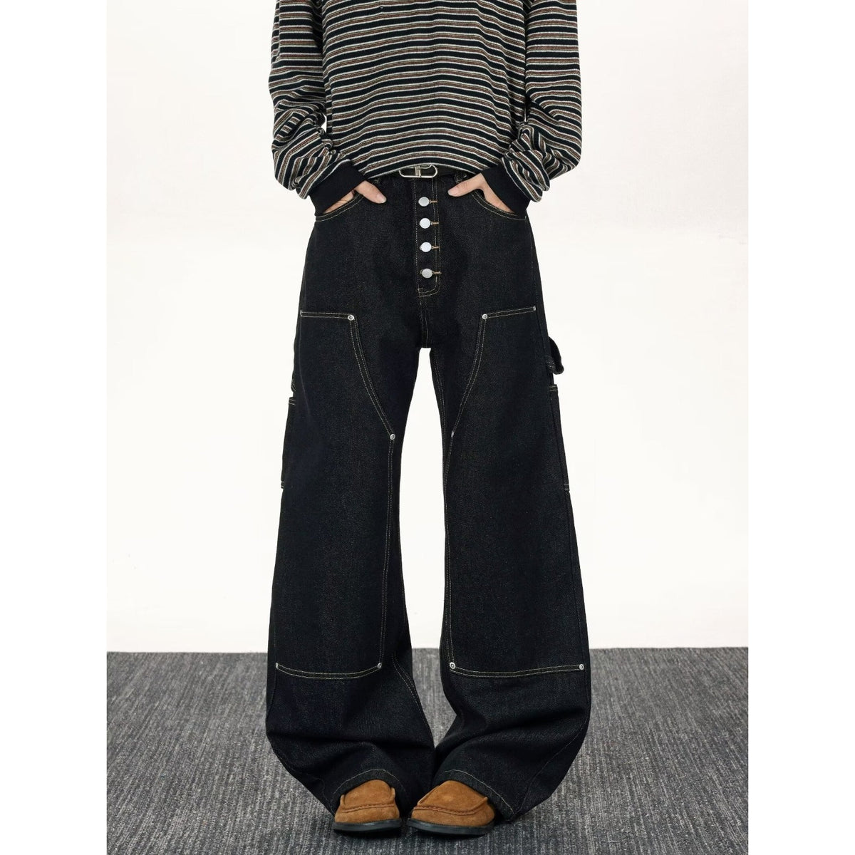 Vintage Casual Loose Straight Leg Jeans