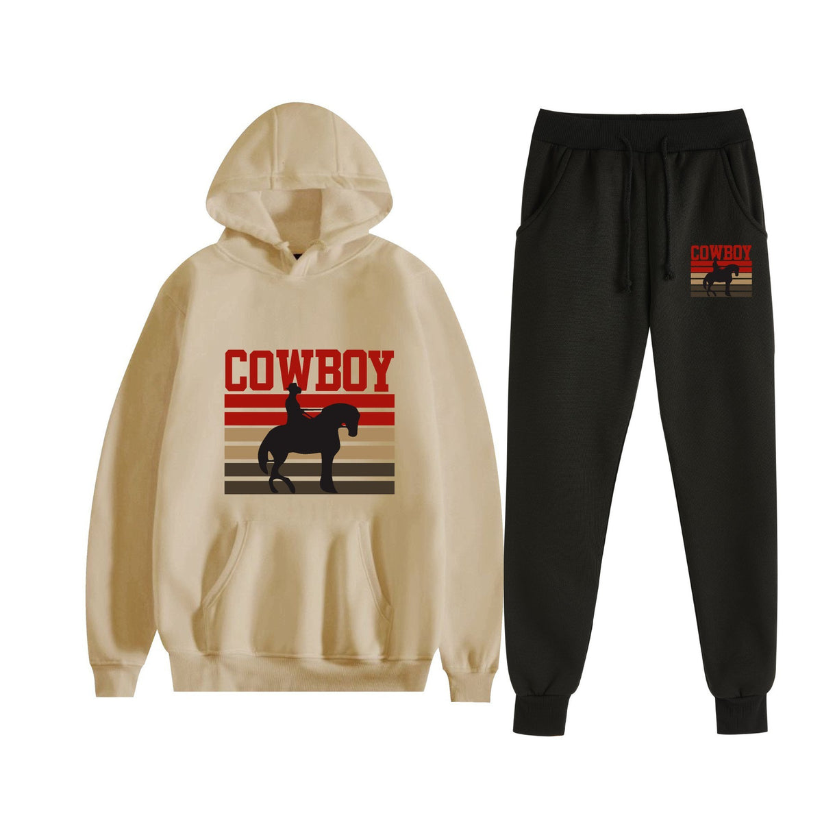 Graphic Print Unisex Hoodie Tracksuit Set