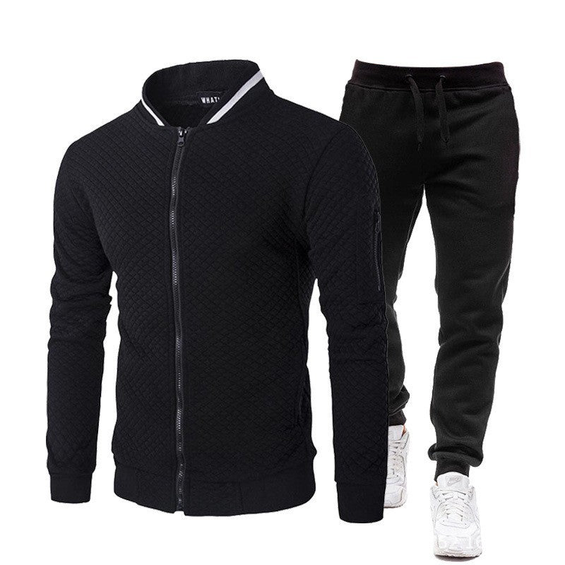 Solid Colour Zip-Up Baseball Jacket