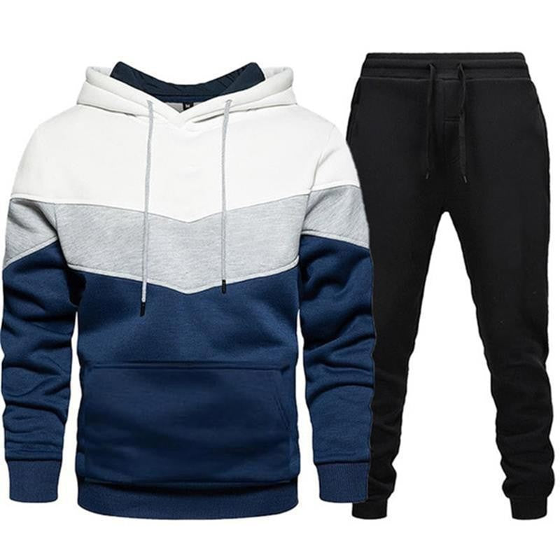 Hooded Sweatshirt & Tracksuit Two-Piece Set