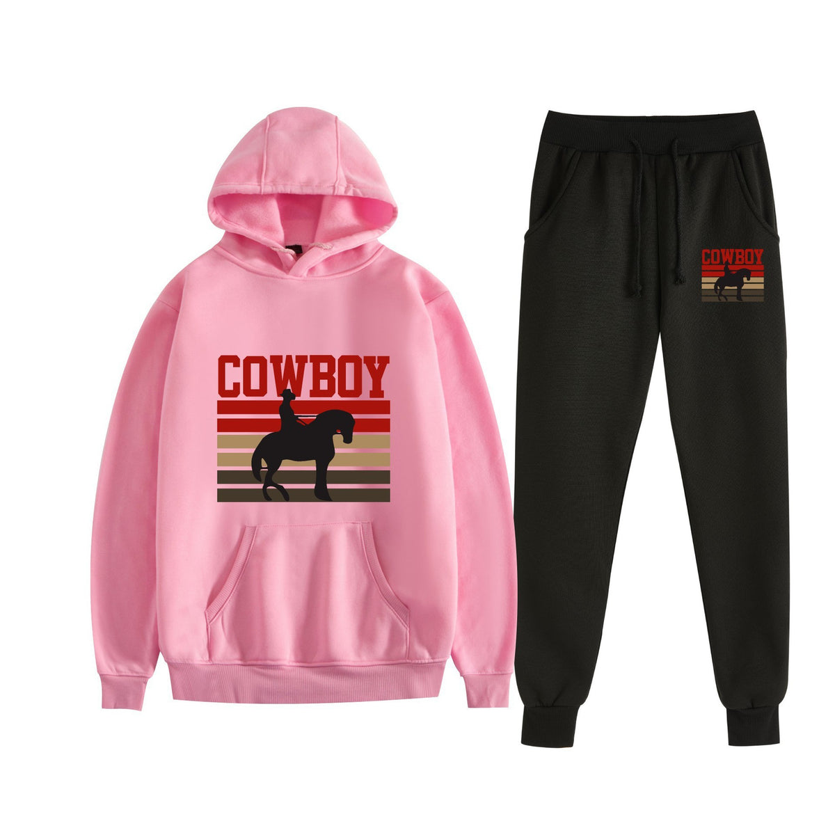 Graphic Print Unisex Hoodie Tracksuit Set