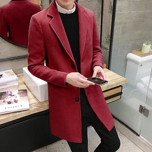 Slim Fit Wool Overcoat