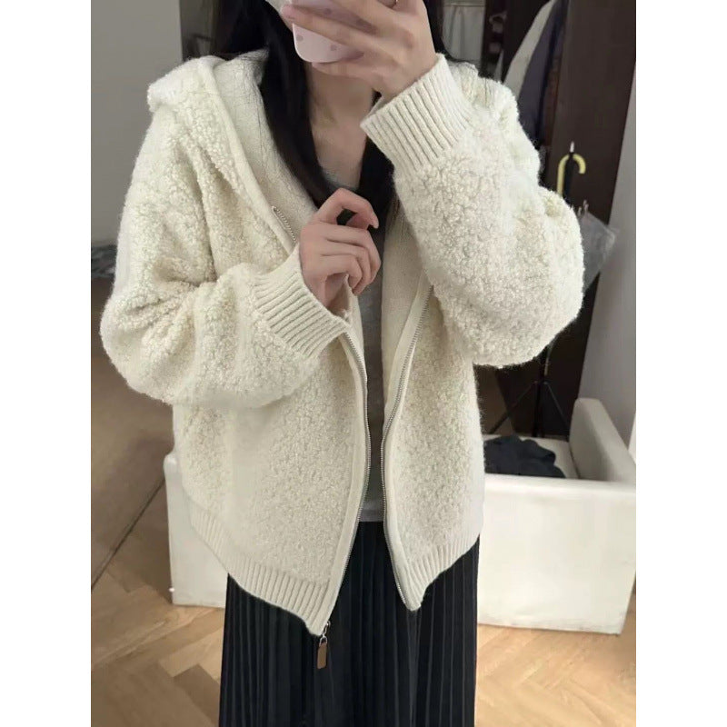 Cozy Thick Winter New Warm Fleece Zip-Up Hooded Coat