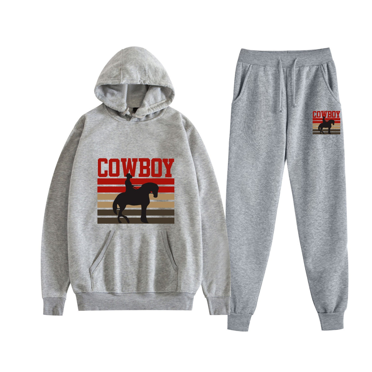 Graphic Print Unisex Hoodie Tracksuit Set