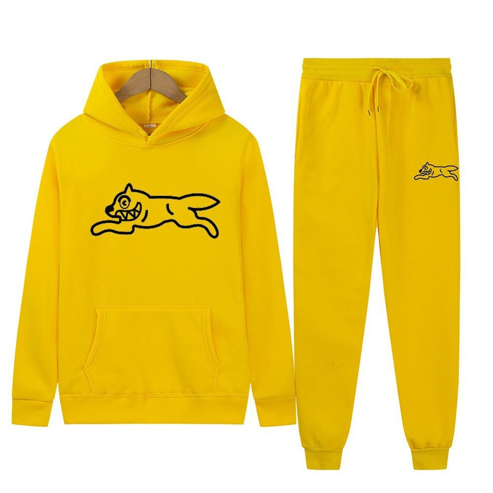 Graphic Print Fleece Hoodie & Jogger Set