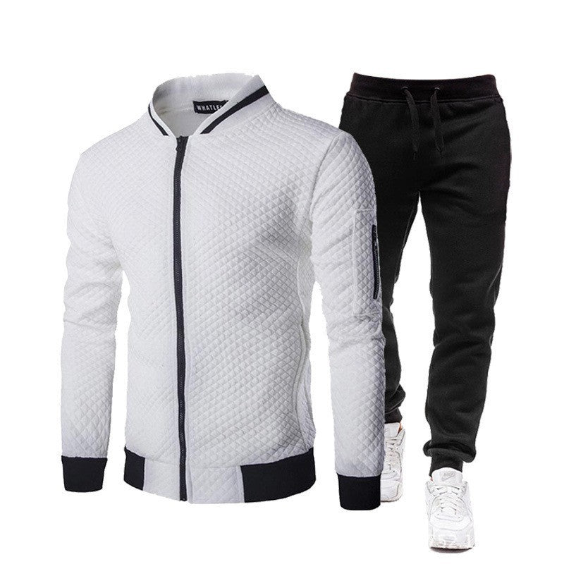 Solid Colour Zip-Up Baseball Jacket