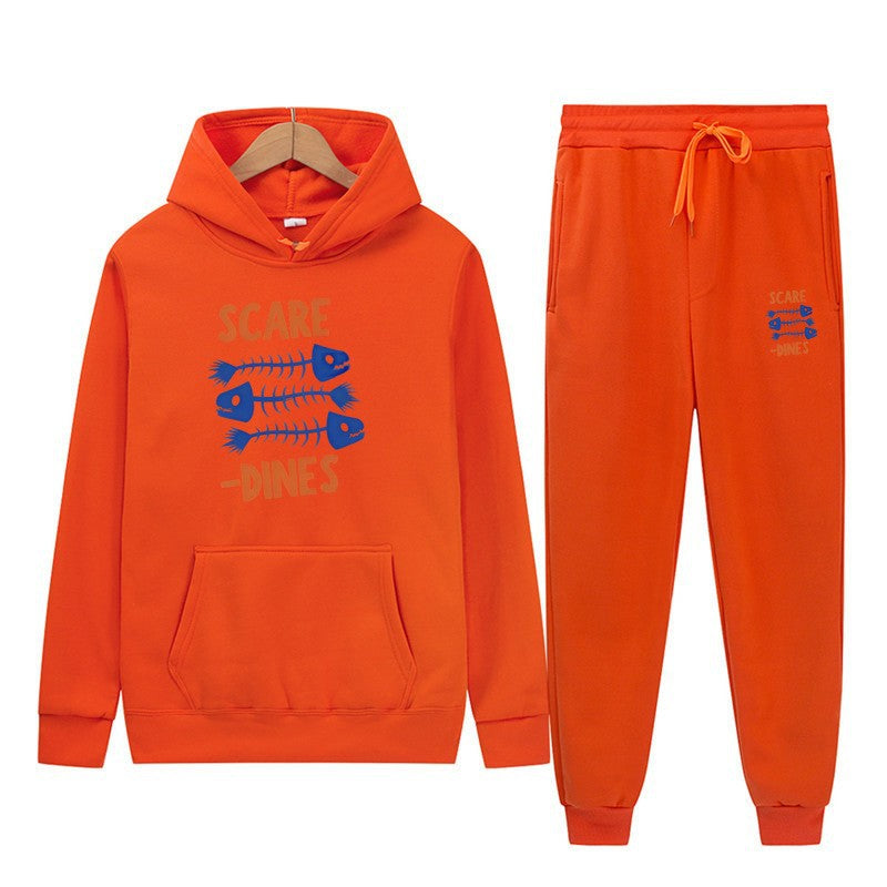 Fleece-Lined Hooded Sweatshirt & Sweatpants Set