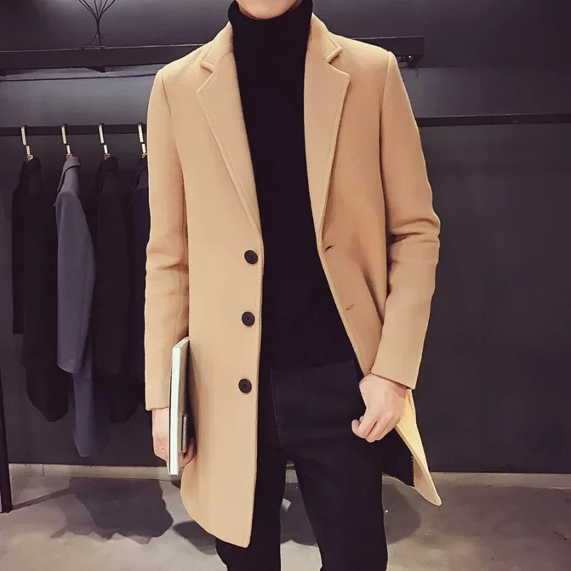 Slim Fit Wool Overcoat