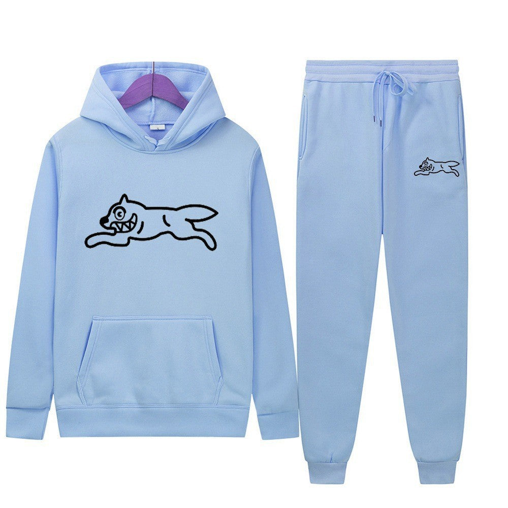 Graphic Print Fleece Hoodie & Jogger Set