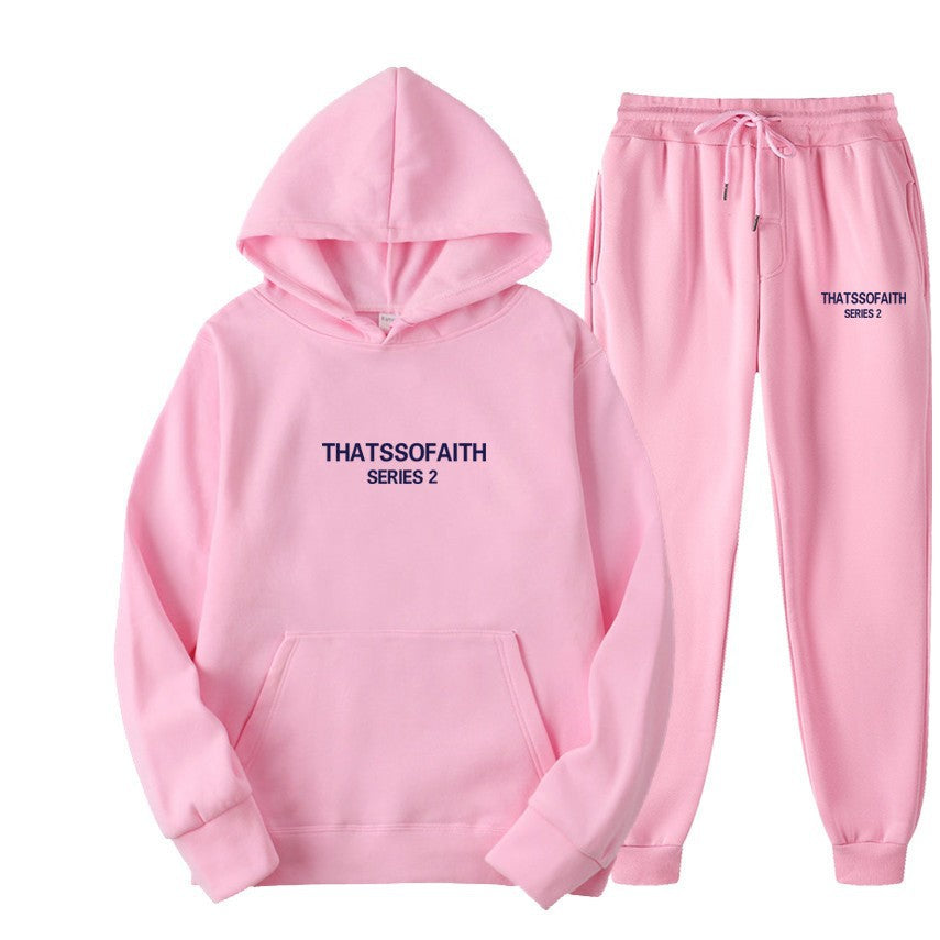 Fleece-Lined Hoodie & Pants Two-Piece Set