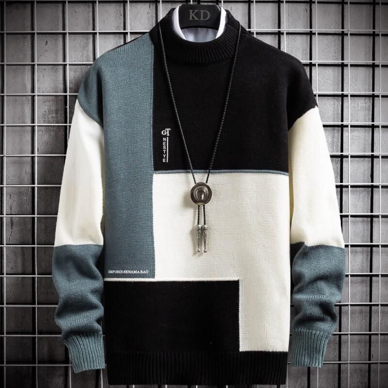 Cashmere Patchwork Turtleneck