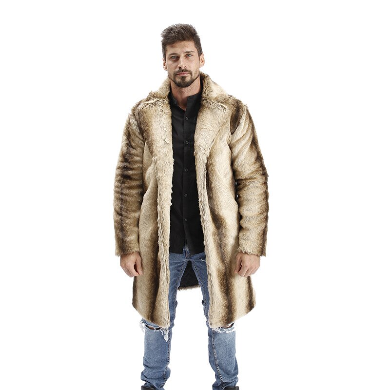 Luxury Faux Fur Leather Coat