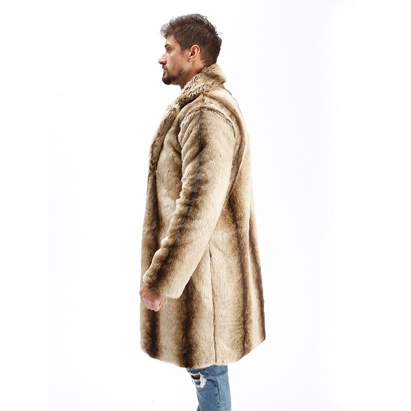 Luxury Faux Fur Leather Coat