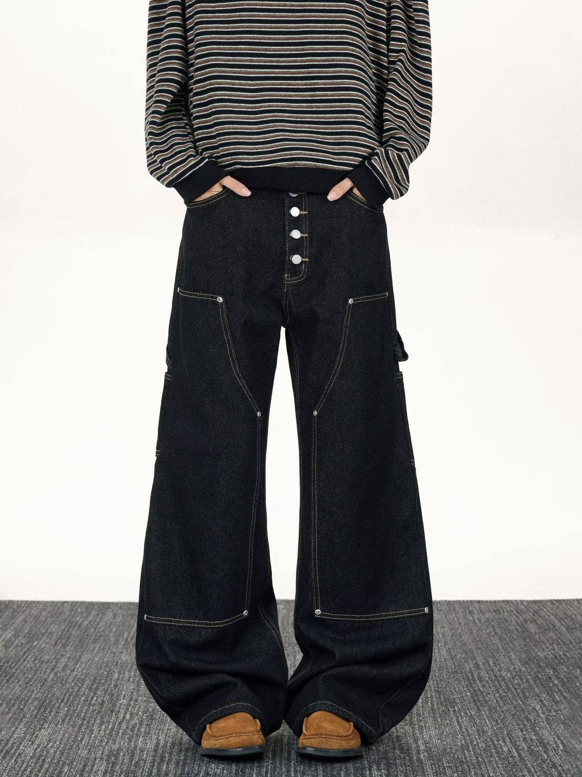 Vintage Casual Loose Straight Leg Jeans