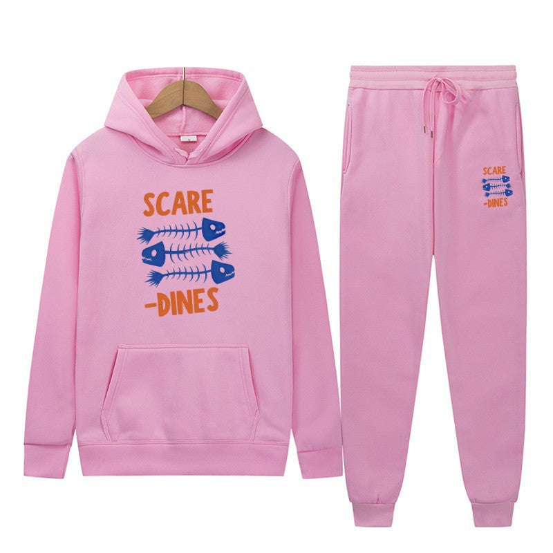 Fleece-Lined Hooded Sweatshirt & Sweatpants Set