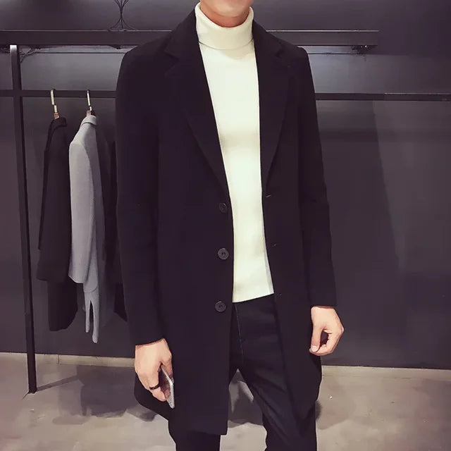 Slim Fit Wool Overcoat
