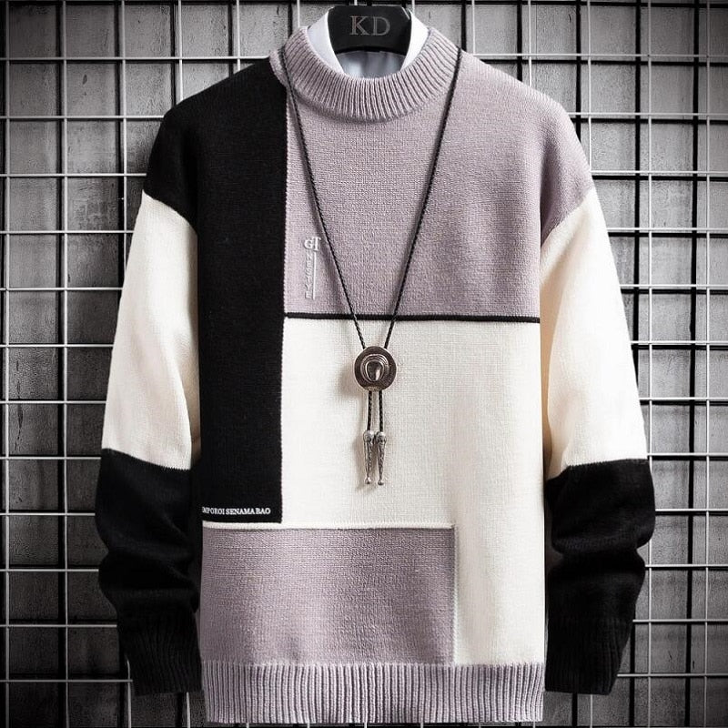 Cashmere Patchwork Turtleneck