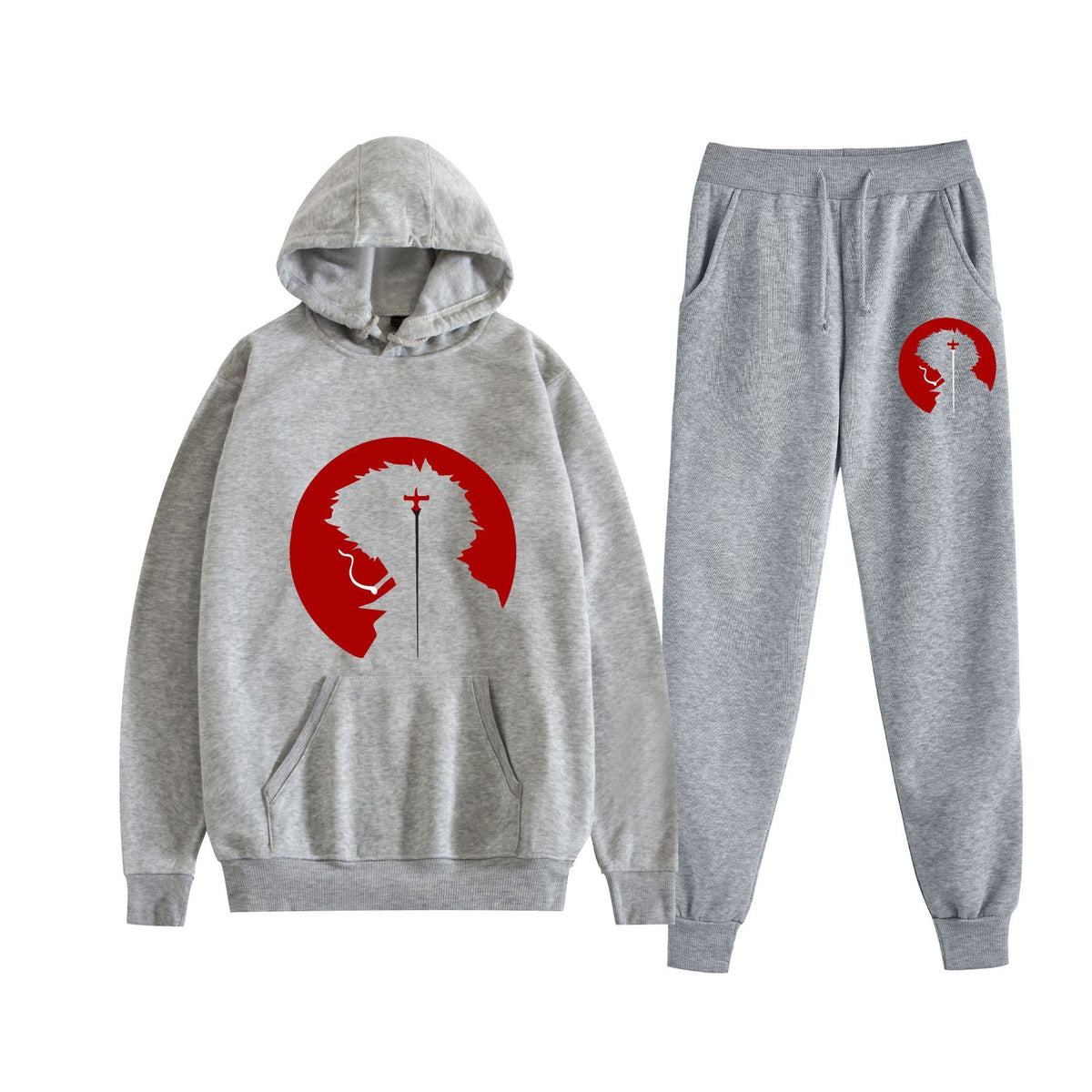 Graphic Print Unisex Hoodie Tracksuit Set