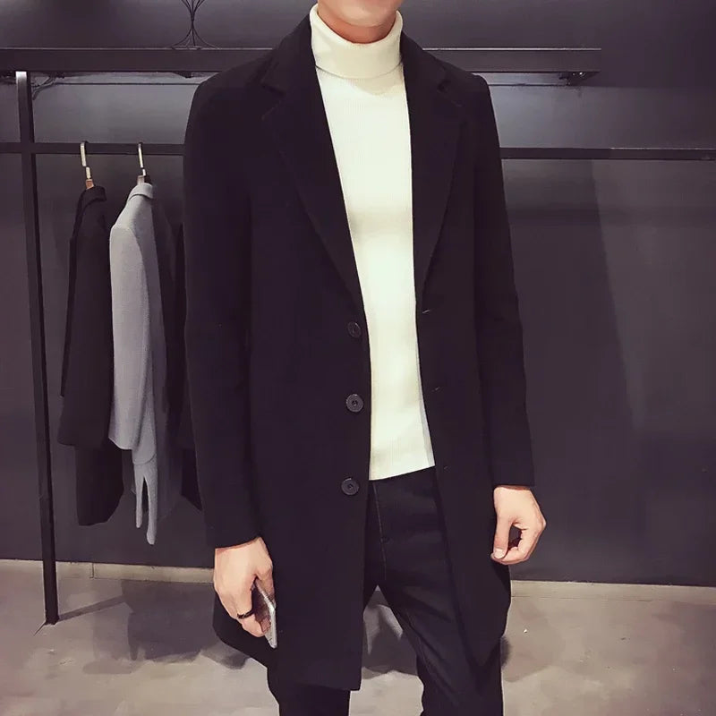 Slim Fit Wool Overcoat