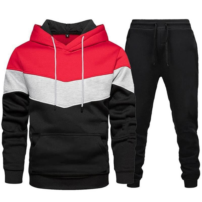 Hooded Sweatshirt & Tracksuit Two-Piece Set