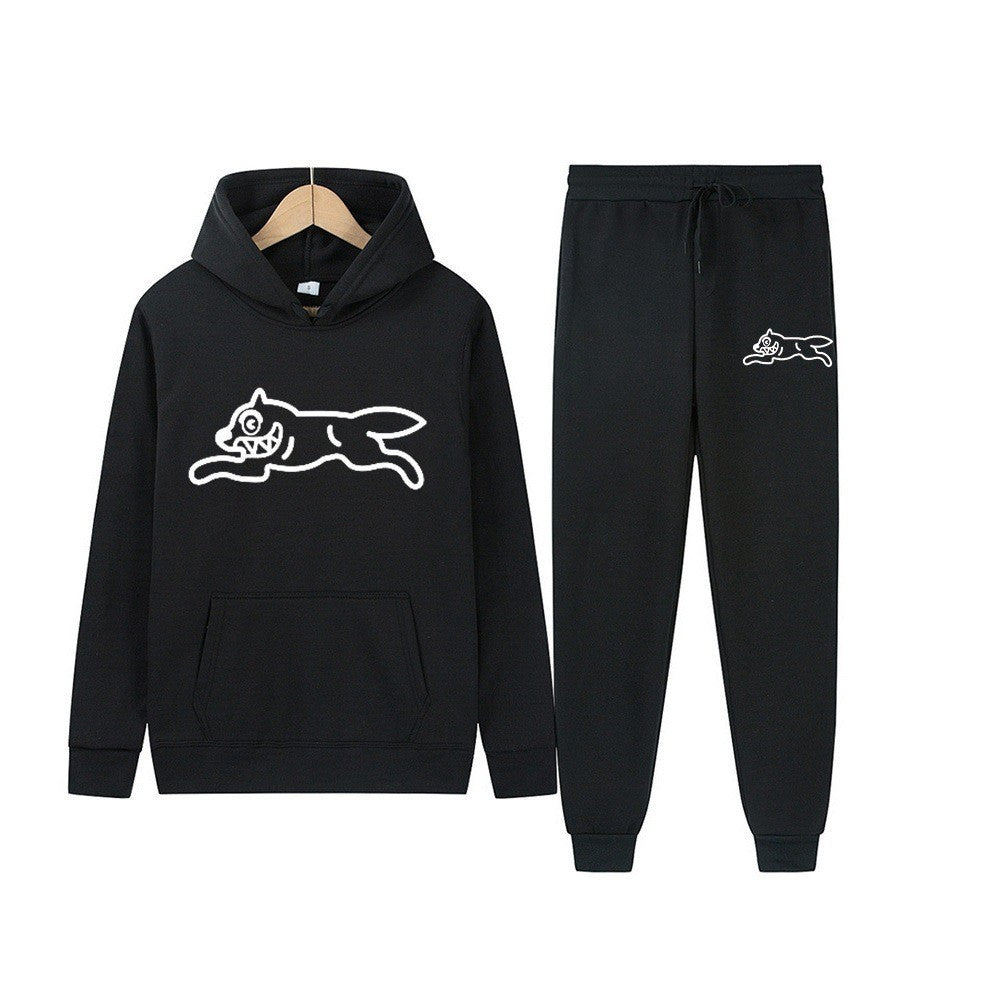 Graphic Print Fleece Hoodie & Jogger Set