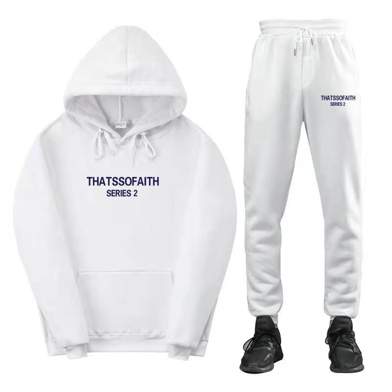 Fleece-Lined Hoodie & Pants Two-Piece Set