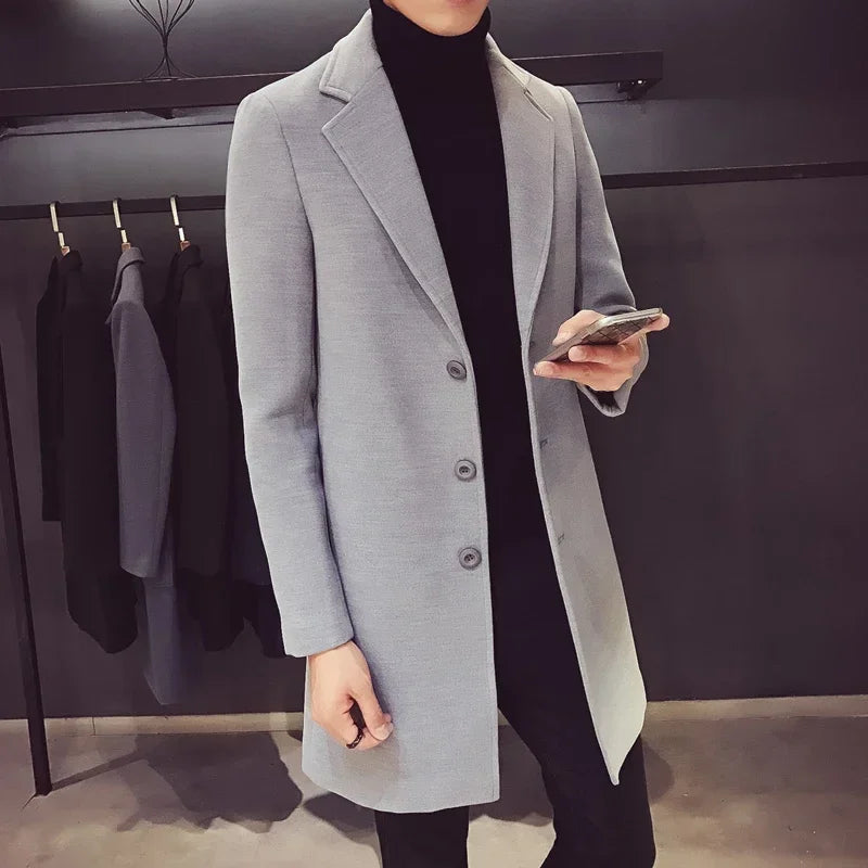 Slim Fit Wool Overcoat