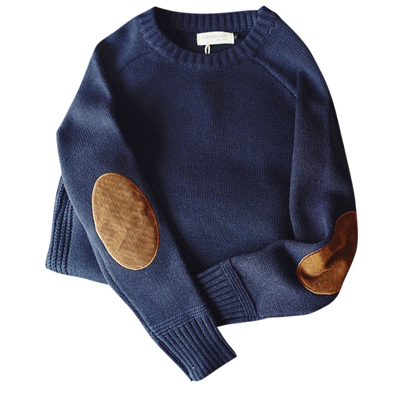 Elbow Patch Oversized Knit Sweater