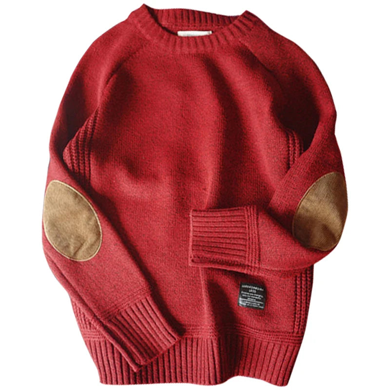 Elbow Patch Oversized Knit Sweater
