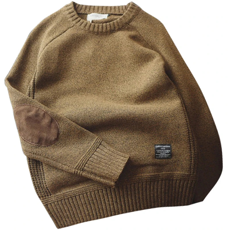 Elbow Patch Oversized Knit Sweater