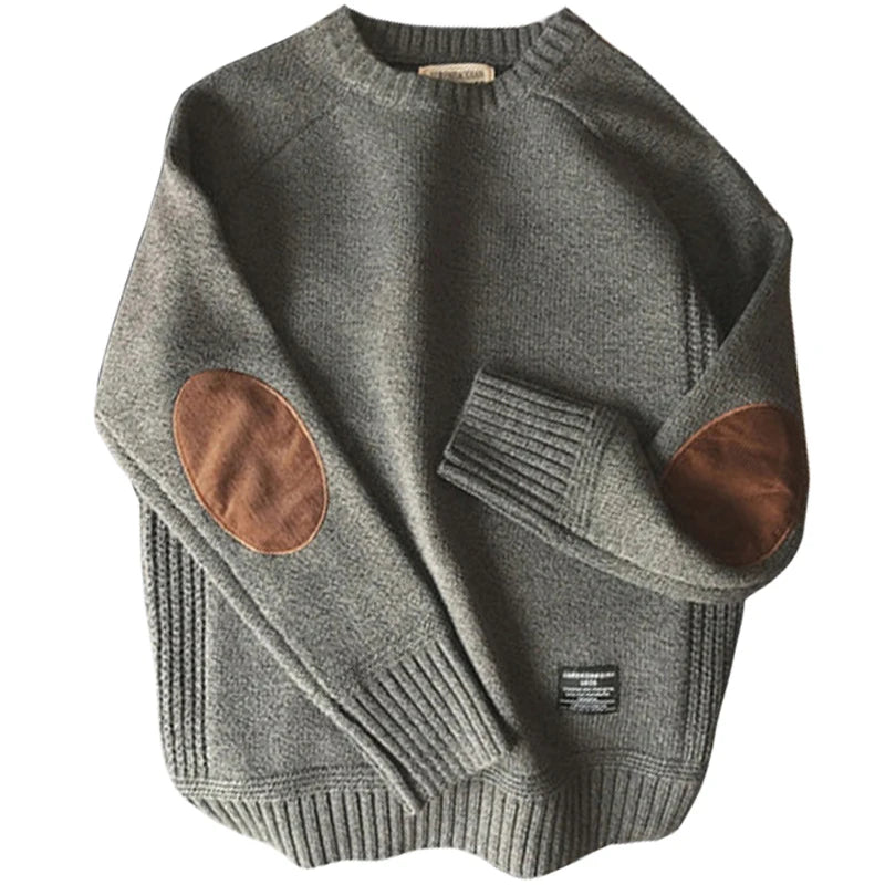 Elbow Patch Oversized Knit Sweater