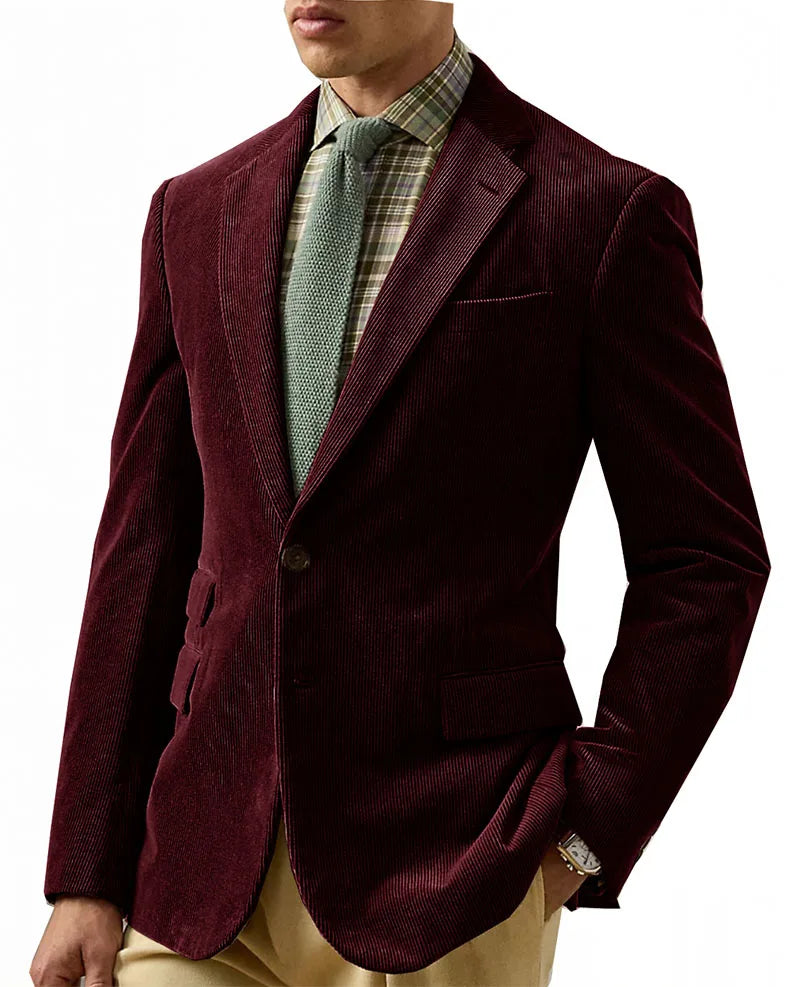 Vintage Corduroy Tailored Blazer