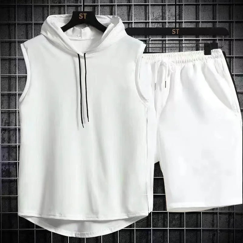 Hooded T-Shirt & Shorts Sports Set