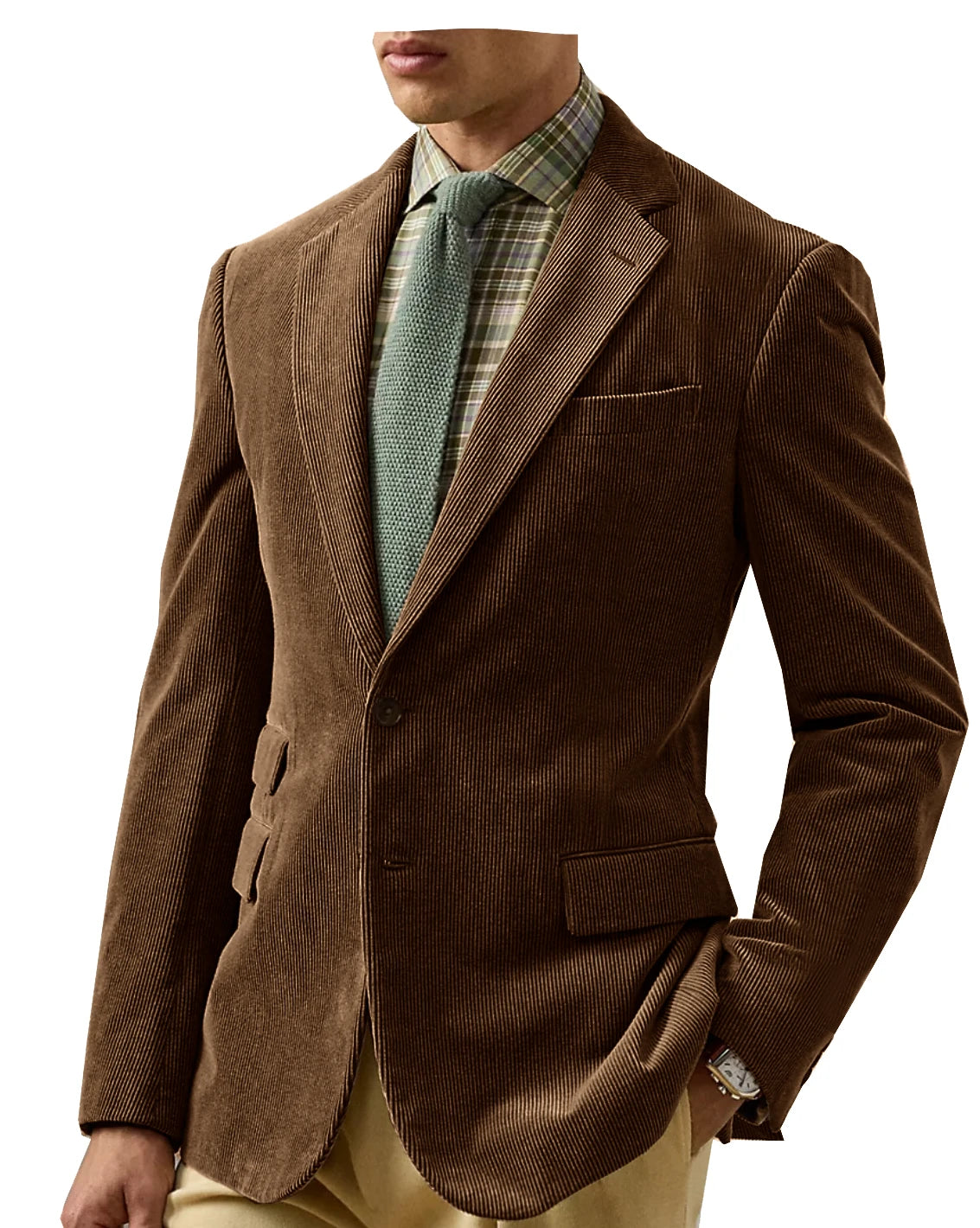 Vintage Corduroy Tailored Blazer