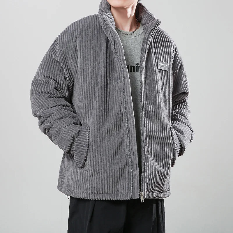 Corduroy Hooded Down Cotton Parka