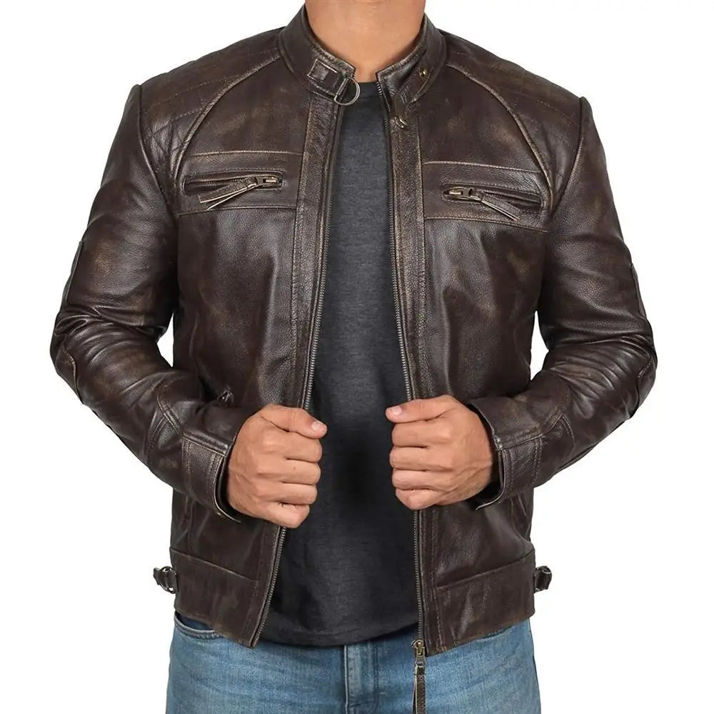 Oversized Motorcycle Leather Jacket