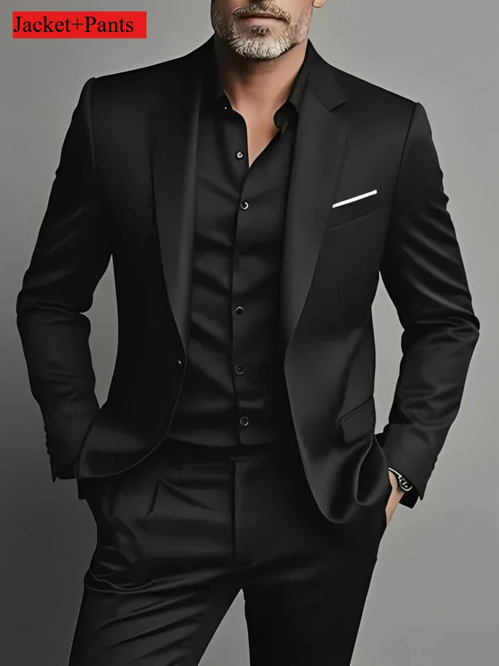 Slim Fit Black Tuxedo Suit Set