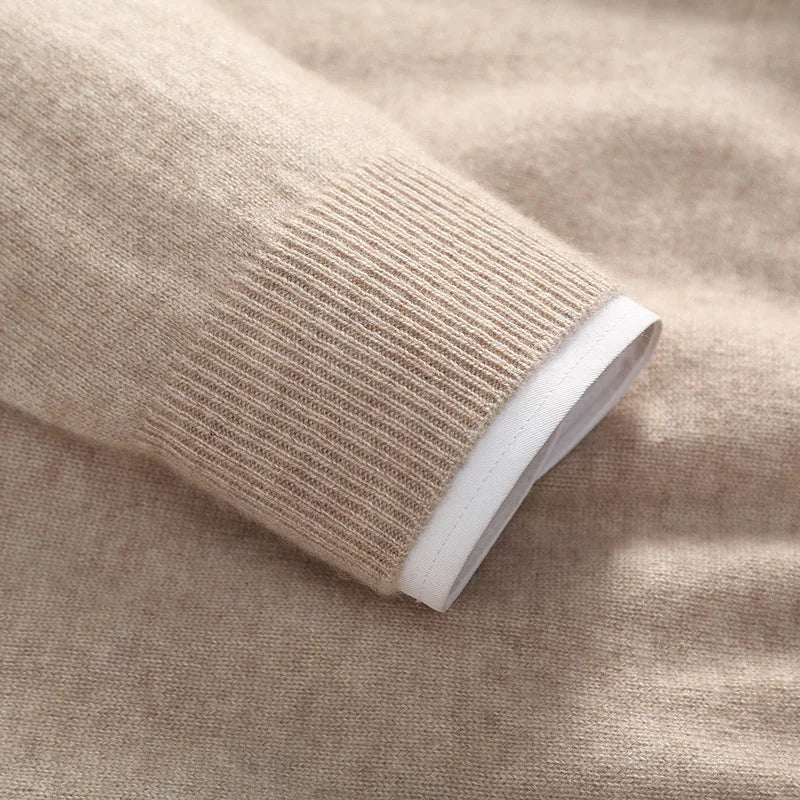 Premium Cashmere Semi-High Neck Pullover